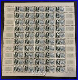 SERIE TIMBRES POSTE FRANCE 1961 Célébrités N° 1295 A 1300 feuilles Complètes