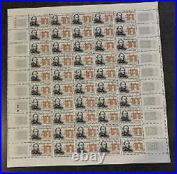 SERIE TIMBRES POSTE FRANCE 1961 Célébrités N° 1295 A 1300 feuilles Complètes