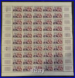 SERIE TIMBRES POSTE FRANCE 1961 Célébrités N° 1295 A 1300 feuilles Complètes