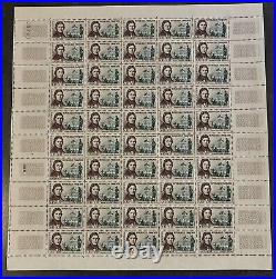 SERIE TIMBRES POSTE FRANCE 1961 Célébrités N° 1295 A 1300 feuilles Complètes