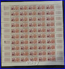SERIE TIMBRES POSTE FRANCE 1961 Célébrités N° 1295 A 1300 feuilles Complètes