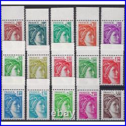 Sabine tirage spécial de 15 timbres sans bandes phosphorescentes