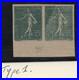 Semeuse 130 /MNH Paire bdf non dentelé et RECTO/VERSO intégral superbe RR