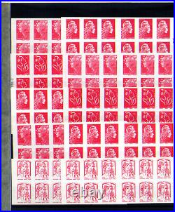 Sous faciale, Type MARIANNE rouge TVP 20 g 10 carnets soit 120 timbres