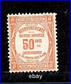 TIMBRE TAXE RECOUVREMENTS No47 neuf MNH / COTE 1150E / RARE / SIGNE