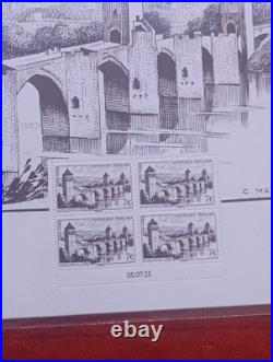 Timbre Affiche Le Pont Valentre Rare Sous Blister 2023 D28