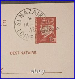 Timbre France Libération Entier De St Nazaire Signé Ref 399