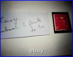 Timbre France Non Emis Gandon 5f Rose Surchargé-10% Neuf Certificat Signé Ttb