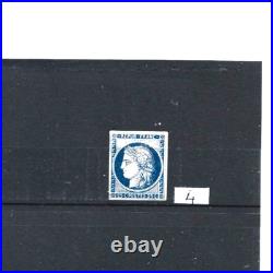 Timbre France neuf Cérès n° 4 bleu