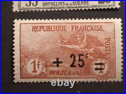 Timbre France yt 162 à 169 orphelins de guerre 1922 neufs XX