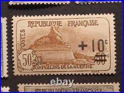 Timbre France yt 162 à 169 orphelins de guerre 1922 neufs XX