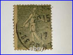 Timbre de France 15c vert gris(1) de 1903 N°130 Cote320 Oblitéré