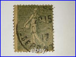 Timbre de France 15c vert gris(1) de 1903 N°130 Cote320 Oblitéré
