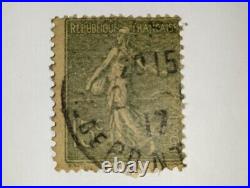 Timbre de France 15c vert gris(1) de 1903 N°130 Cote320 Oblitéré