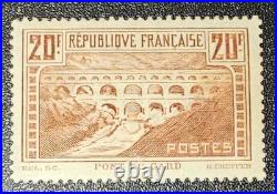 Timbre de France n°262 Pont du Gard 1929 Neuf, cote 575