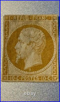 Timbre français N° 9 Présidence -10 c. Bistre-jaune neuf