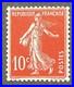 Timbre variété 138c Marianne Semeuse rouge écarlate bon centrage, signé Jf Brun