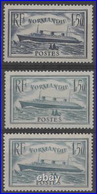 Timbres France 1931/1940, Paquebot Normandie N° 299-300b-300