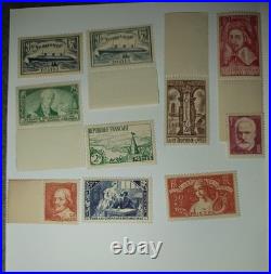 Timbres France Neufs Année complète de 1935 Neuf sans charnière MNH LUXE