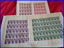 Timbres France Neufs LES 4 FEUILLES MARIANNE DE GANDON 730 A 733 RARISSIME
