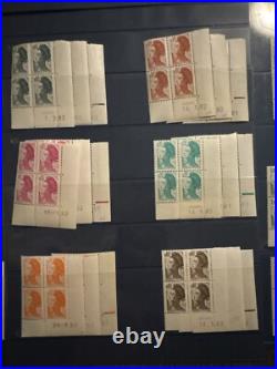Timbres France Neufs Lot de 96 Coins daté Liberté de Gandon tous différents