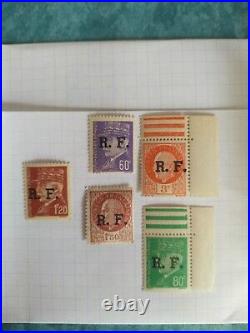 Timbres France Pétain, Lot De 5 Timbres Non Oblitérés