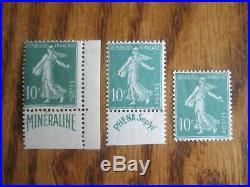 Timbres France Yt 188/188a/188b Neuf