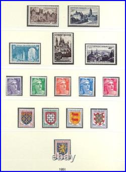 Timbres France années 1950 à 1954 complètes neufs