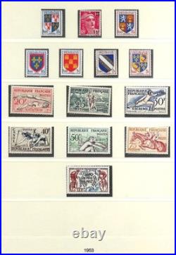 Timbres France années 1950 à 1954 complètes neufs