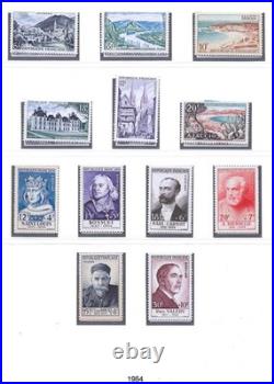 Timbres France années 1950 à 1954 complètes neufs