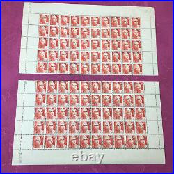 Timbres France feuille N° 729 Marianne de Gandon x 100 de 1945 N/MNH SHEET