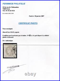 Timbres France numéro 41A Oblitéré signé et certificat