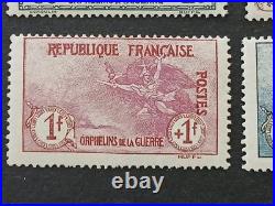 Timbres France série orphelins de guerre 1918 yt 148/155 neufs