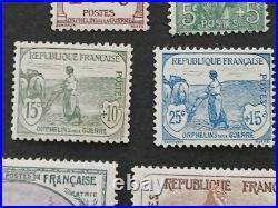 Timbres France série orphelins de guerre 1918 yt 148/155 neufs