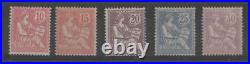Timbres MOUCHON série 1902 N° 124 à 128  cote 2300,00 euros