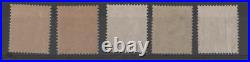 Timbres MOUCHON série 1902 N° 124 à 128  cote 2300,00 euros