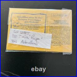 Timbres Pour Affranchissement. 200 Timbres rouges en carnet. 40%. Lot SEBE5