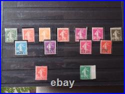 Timbres français neufs, période 1900-1939, sans charnières
