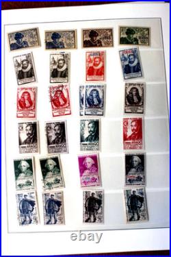 Timbres france 1945 à 1954, journée du timbre, neuf, oblitéré, 4FDC, 3 feuilles