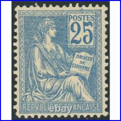 Type Mouchon N°118 Timbre De France Neuf Signé Brun Cote 670 Année 1901