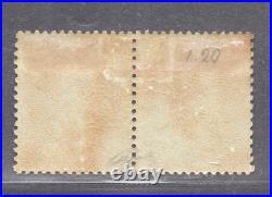 Variete C Cartouche Sup / 1c Napoleon No19 En Paire / Cote Min 600e