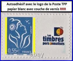 Variete N°3925u Rare Adhesif 0,55 Bleu Avec Le Logo Ptt S/calves