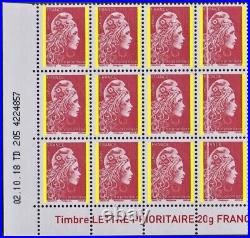 Variete N°5253 L'engagee Trait Blanc Sur Le R De France Coin Date Du 02.10.18