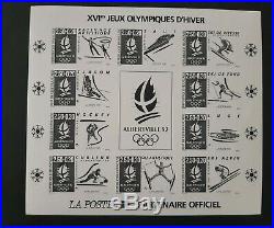 Variété timbre France 1992 non dentelé noir bloc 14b neuf XX cote 500 euros