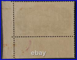 Yvert poste aérienne 15, 50 f. Burelé neuf, coin de feuille daté